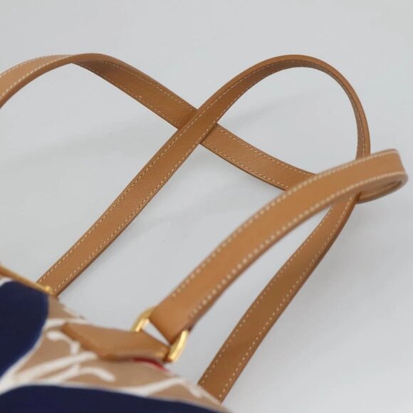 PRADA Shoulder Bag Silk Beige Gold Auth 114898V - Picture 12 of 16